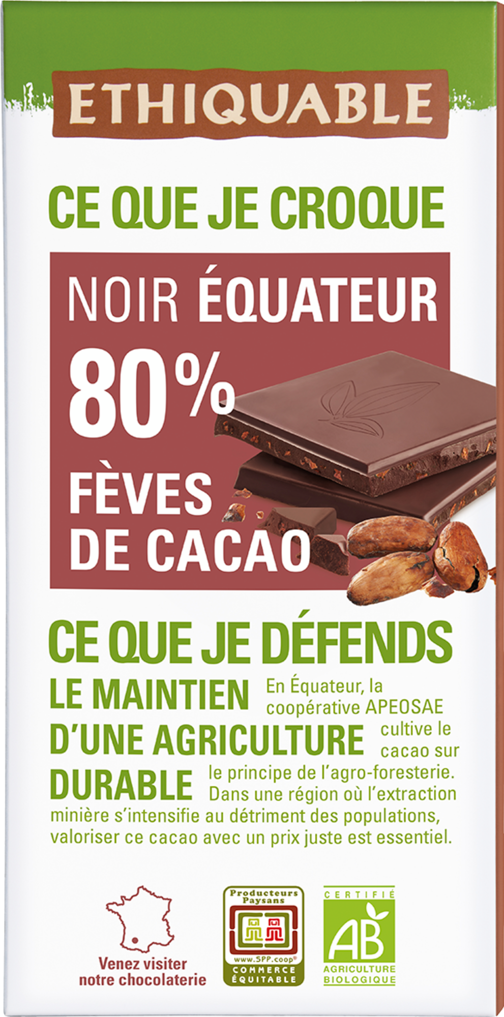TABLETTE DE CHOCOLAT NOIR BIO