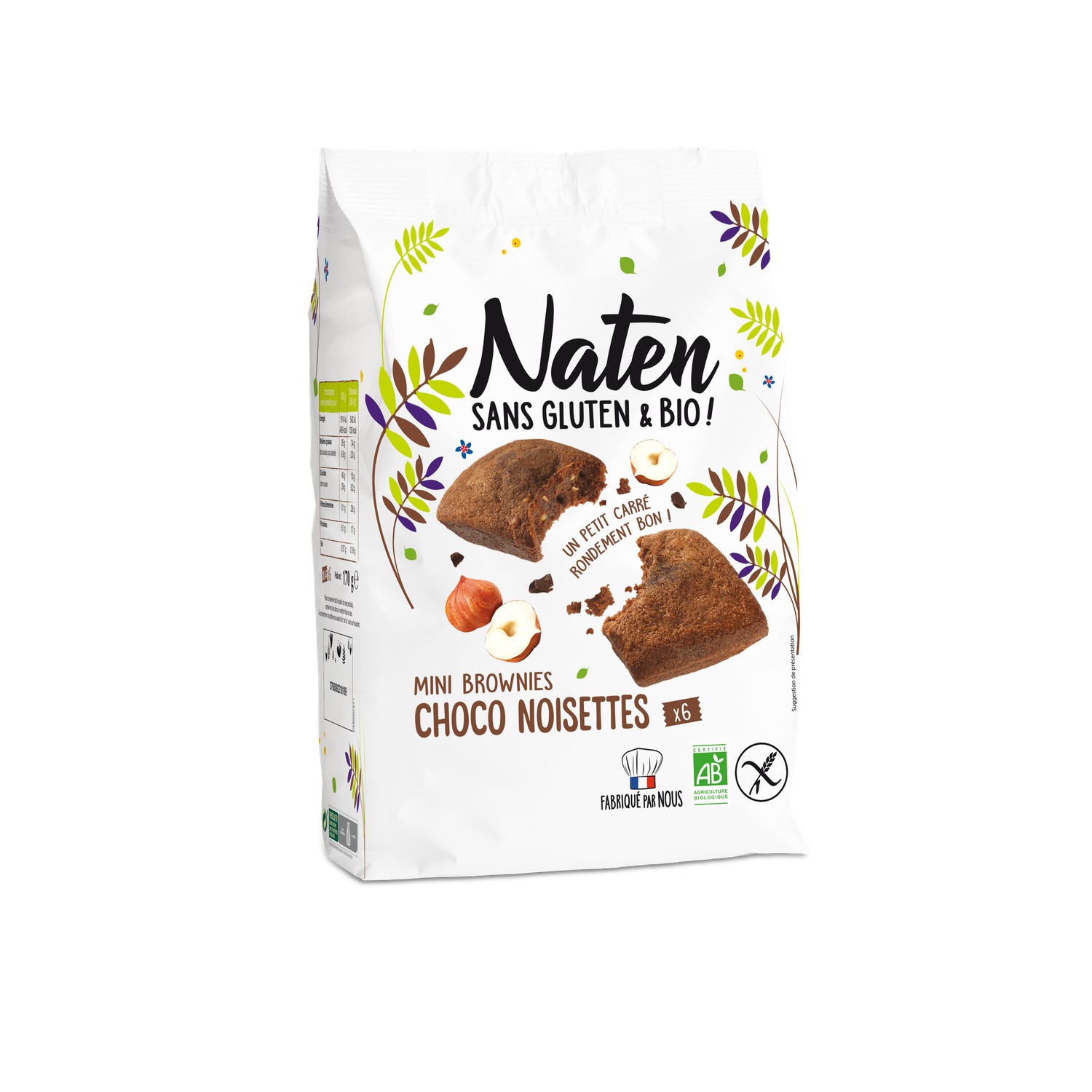 Brownies choco noisette Bio NATEN