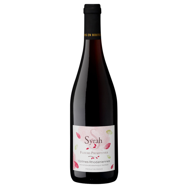 SYRAH FLEURS PRIMITIVES IGP COLLINES RHODANIENNES ROUGE
 code EAN 3760093633680 