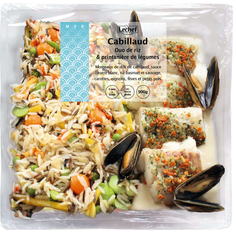 FE CABILLAUD ET DUO DE RIZ AUX PETITS LÉGUMES  3760094446593 (3760094446593)