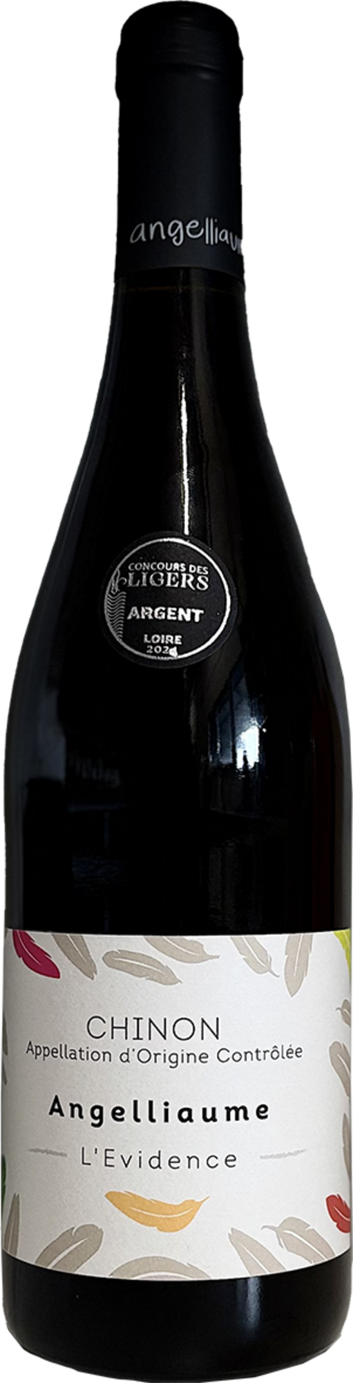  AOP CHINON ROUGE  - DOMAINE ANGELLIAUME "L'EVIDENCE" 2024 code EAN 3760094500028 