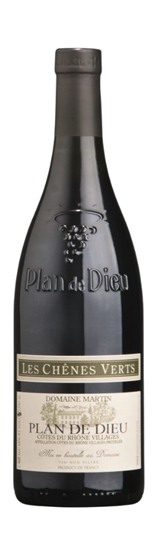 LES CHÊNES VERTS CÔTES DU RHÔNE VILLAGES AOP PLAN DE DIEU 2024 code EAN 3760099004446 