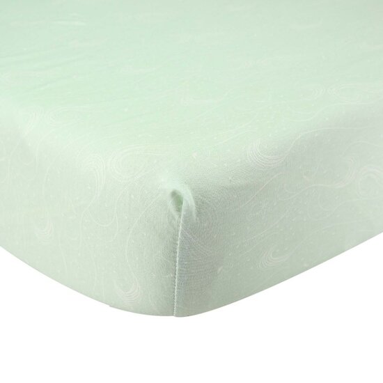  Trois Kilos Sept Drap housse AOP Au large de Nova Vert 70x140 cm code EAN 3760108720039 