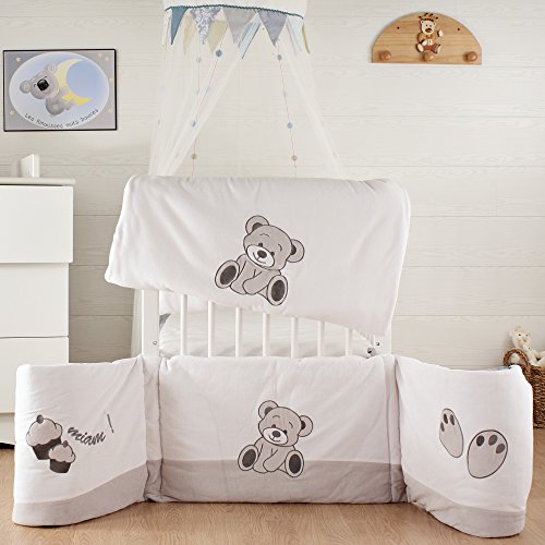 Miam le gâteau tour de lit en velours blanc