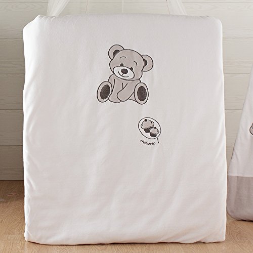 Miam le gâteau edredon en velours blanc 75 x 12...