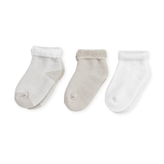  Trois Kilos Sept 3 paires de chaussettes Beige 0/3M 0-3 mois code EAN 3760108737860 
