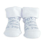 TROIS KILOS SEPT Chaussettes bébé naissance blanches petit coeur code EAN 3760108761278 