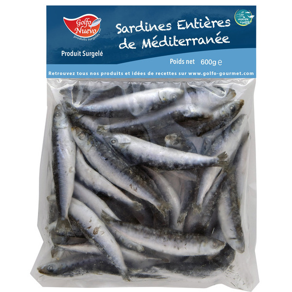 Sardines entières de Méditerranée surgelées