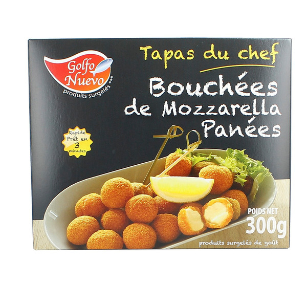 BOUCHÉES DE MOZZARELLA PANÉES 
