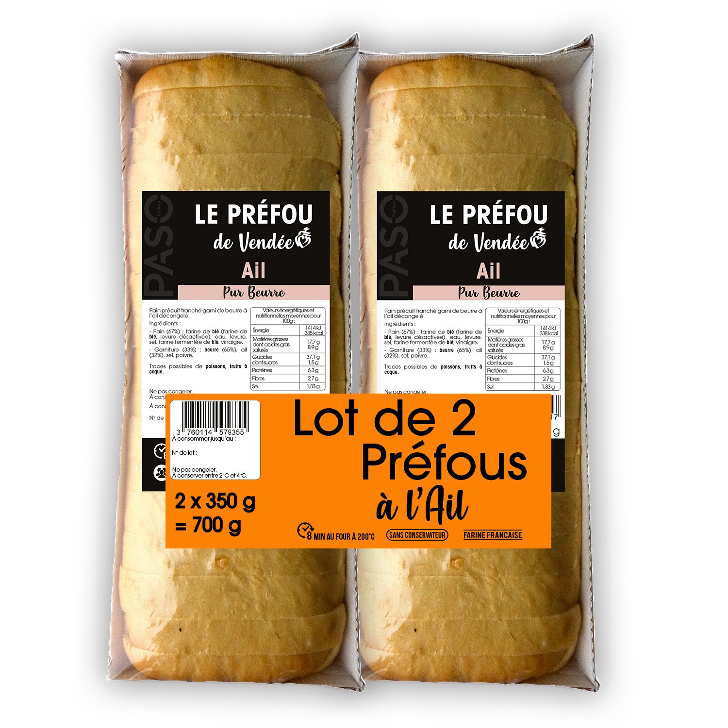 Préfou de Vendée ail pur beurre PASO