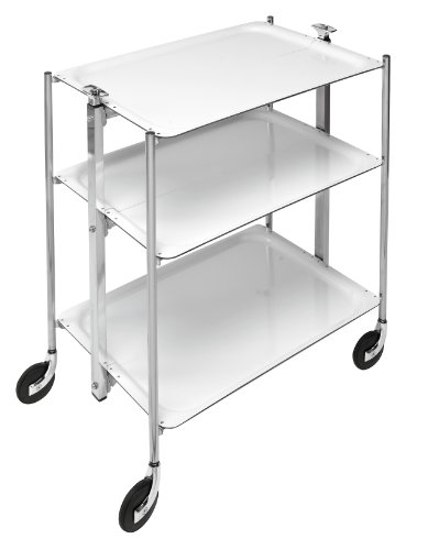 Textable 500350001 table roulante 3 étages blan...