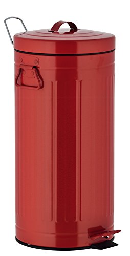 KITCHEN MOVE Kitchen Move 927250E RED AS Rétro Style Industriel Poubelle à Pédale Métal/ABS/Plastique Rouge 30 x 30 x 68,5 cm code EAN 3760119730423 