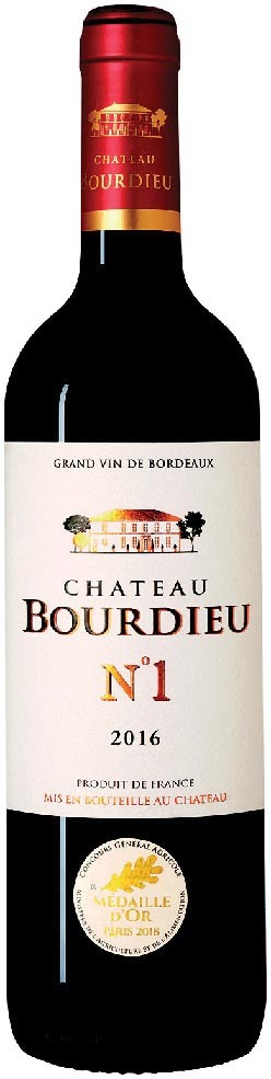  AOP(1) BLAYE CÔTES DE BORDEAUX CHÂTEAU BOURDIEU N°1 2016. code EAN 3760124890501 