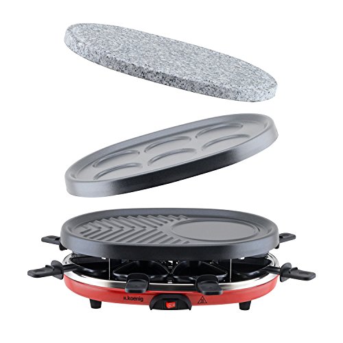 Rp412 appareil à raclette 4 en 1 rouge 35,7 x 2...