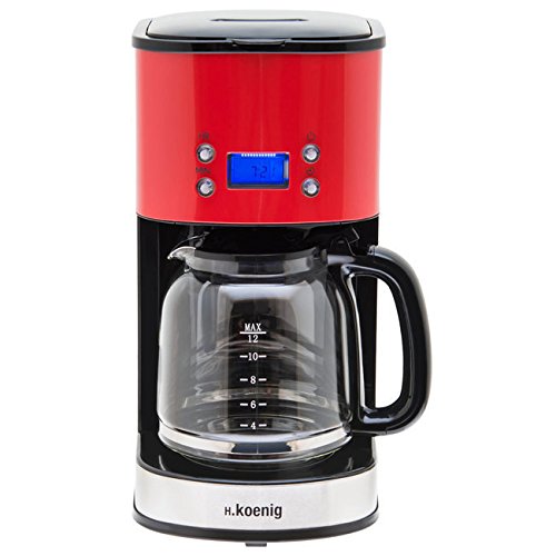 H. Koenig MG30 Cafetière Programmable Rouge 1,8 L