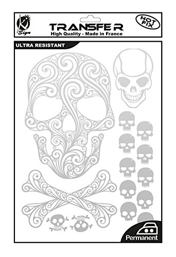 Transfert Tête de Mort Argent A4 - Ki Sign