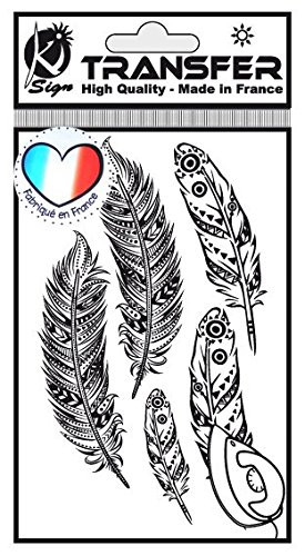 Transfert thermocollant - Plume noire - 9x14,5c...