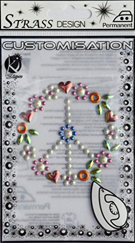Transfert thermocollant clou et strass - Peace ...