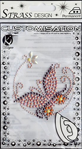 Transfert thermocollant clou et strass - Papill...