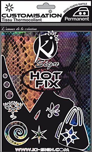 Ki-Sign Tissu thermocollant - Serpent noir moiré - 15x20cm - Ki-Sign code EAN 3760131946604 