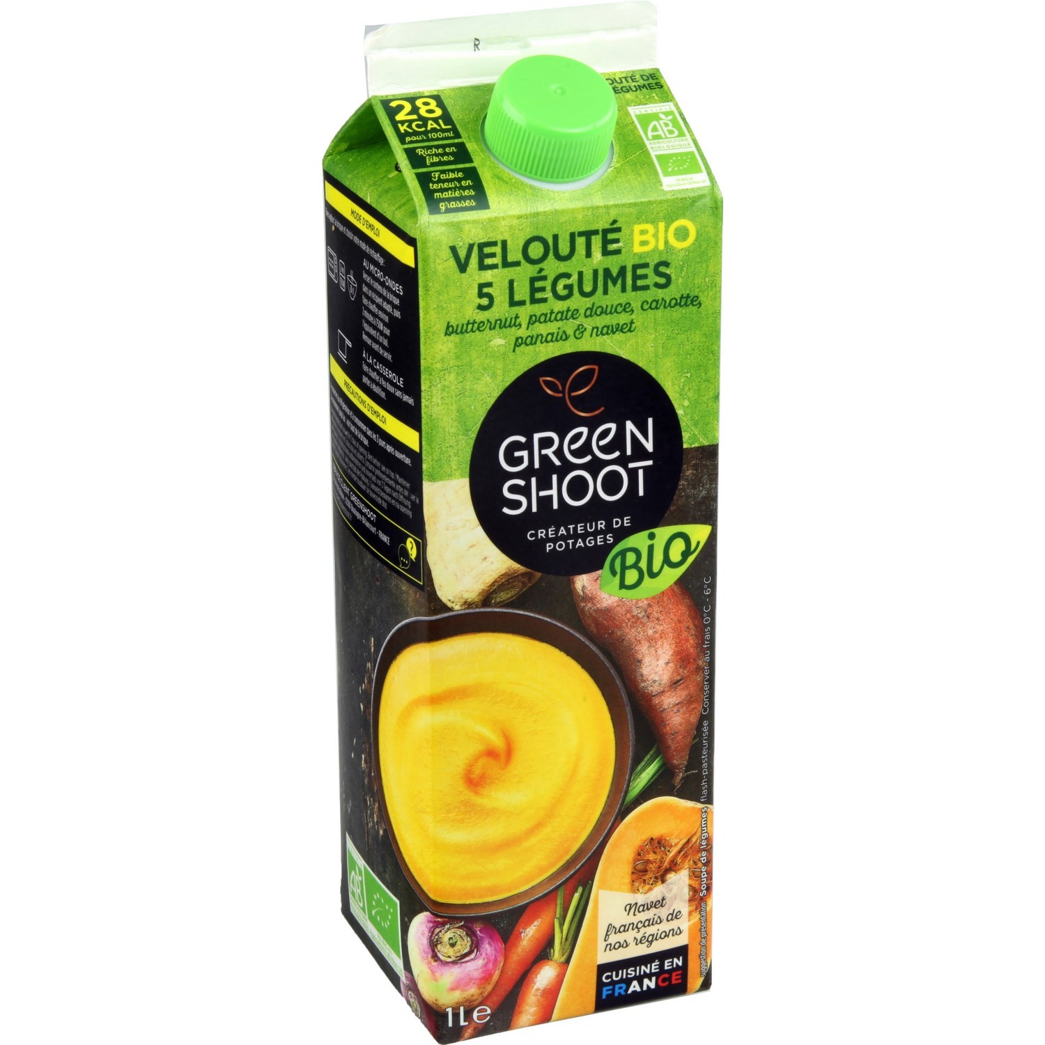 Soupe bio velouté 5 légumes GREEN SHOOT