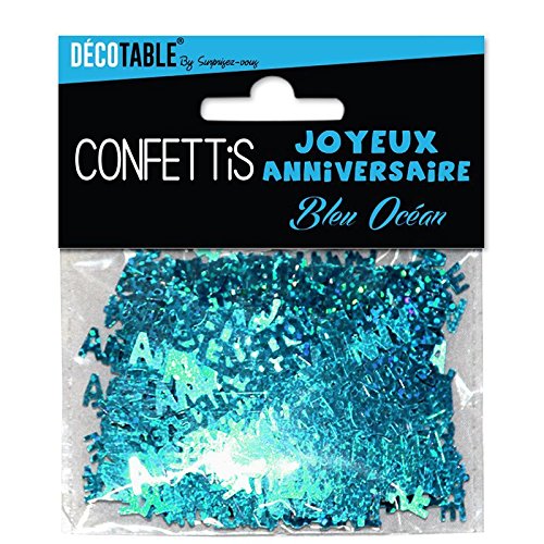 Confettis Joyeux anniversaire bleu
