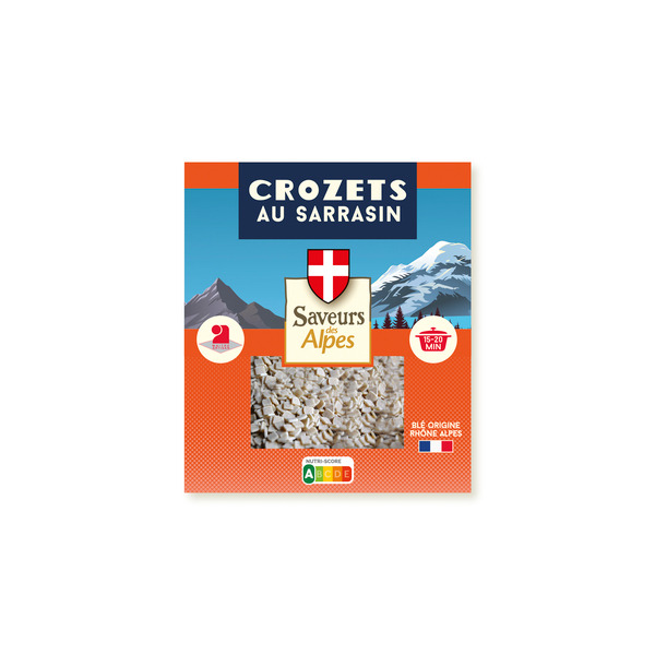 SAVEURS DES ALPES CROZETS AU SARRASIN
 code EAN 3760150332105 