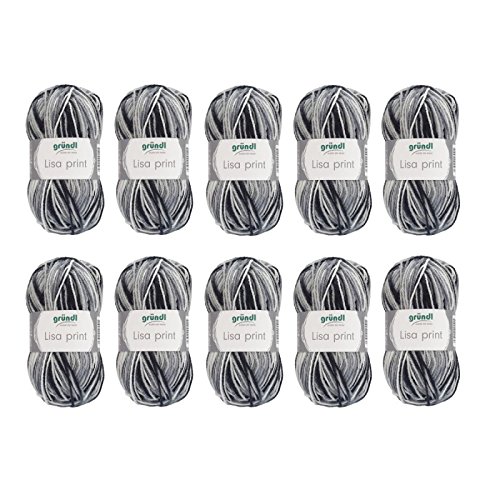 - 10 pelotes de laine à tricoter grundl lisa pr...