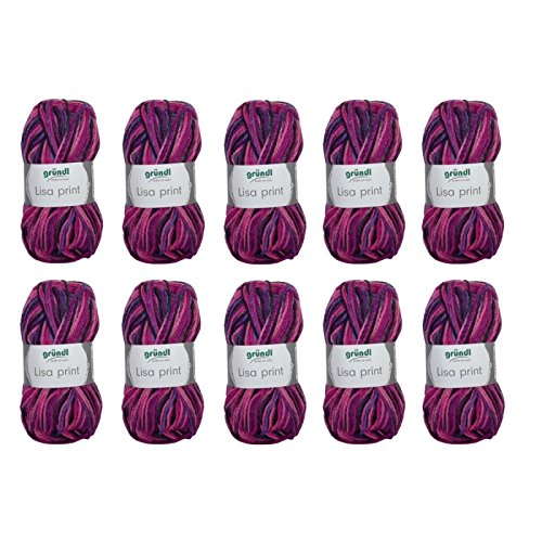 - 10 pelotes de laine à tricoter grundl lisa pr...