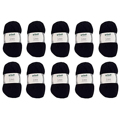- 10 pelotes de laine à tricoter grundl lisa pr...