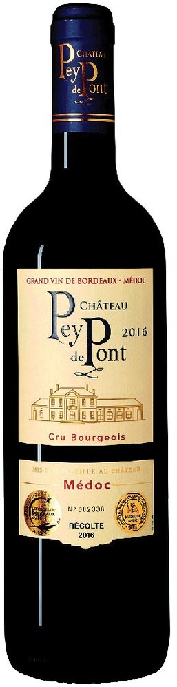 AOP (1) MÉDOC CRU BOURGEOIS CHÂTEAU PEY DE PONT 2016. 3760156014067 (3760156014067)