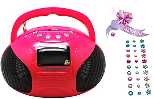 Teknofun MINI Boombox Radio/Radio-réveil MP3 Po...