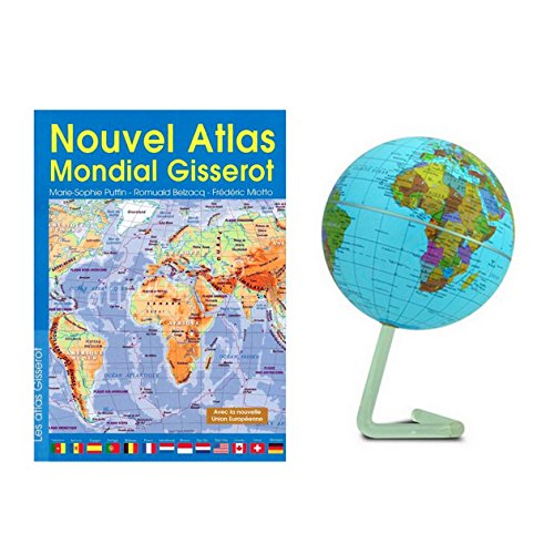 Inovaxion Globe terrestre rotatif avec Atlas mondial 3760161137300 (3760161137300)