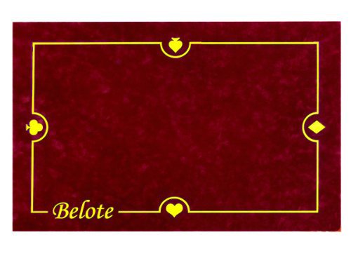 Tapis Belote CARTES PRODUCTION (60/40 cm) Bordeaux