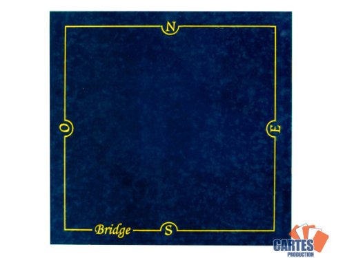 Tapis Bridge CARTES PRODUCTION (77/77 cm) Bleu