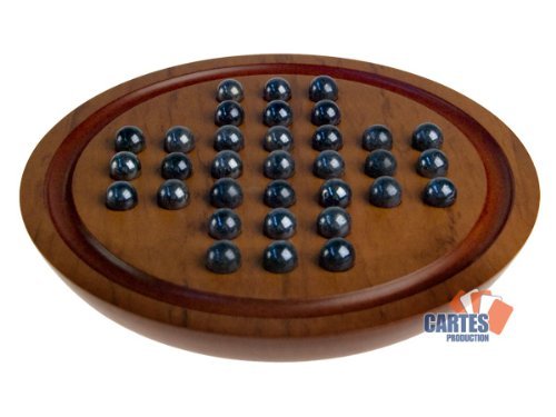 Jeu du Solitaire bois acajou (25 cm)