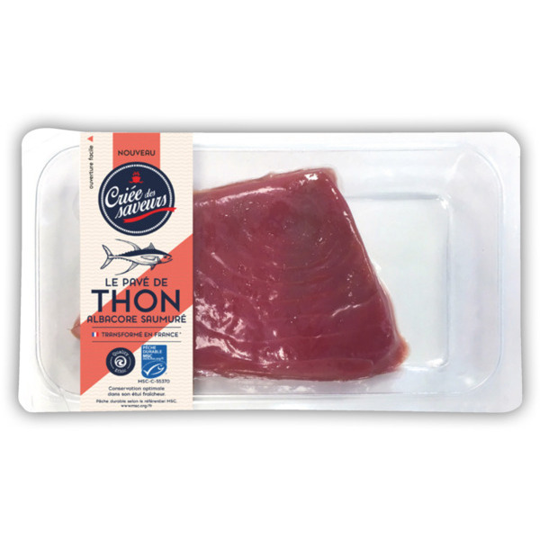 CRIÉE DES SAVEURS PAVÉ DE THON ALBACORE SAUMURÉ MSC 
CRIÉE DES SAVEURS code EAN 3760169081940 