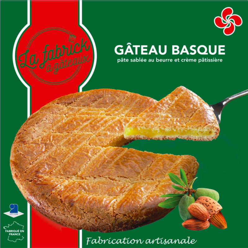 La fabrick à gâteau GÂTEAU BASQUE À LA CRÈME PÂTISSIÈRE SURGELÉ La fabrick à gâteau code EAN 3760173260003 