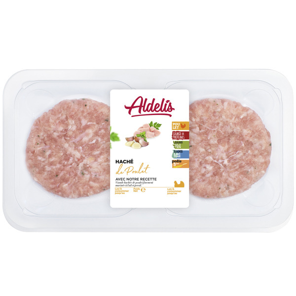 2 hachés de poulet ALDELIS 3760177214712 