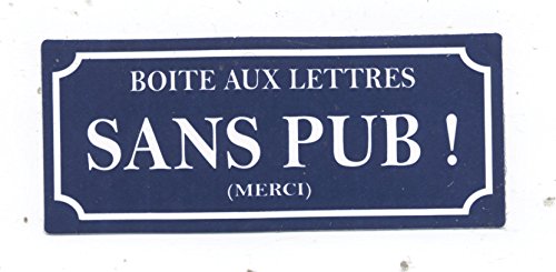 1 STICKER BOITE AUX LETTRES SANS PUB ! 7X3,5 CM...