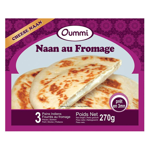 Naan au fromage surgelés 3760184010628 OUMMI Naan au fromage surgelés 3760184010628 OUMMI