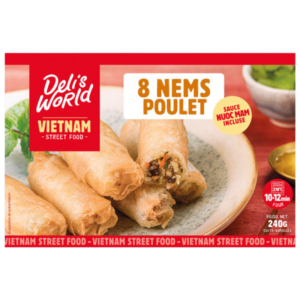 8 NEMS AU POULET SURGELÉS
