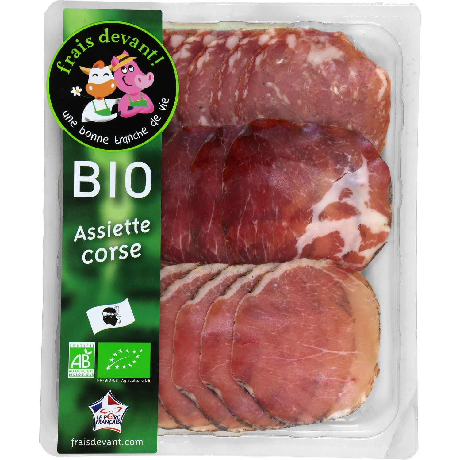 FRAIS DEVANT Plateau charcuterie bio assiette Corse FRAIS DEVANT ! code EAN 3760187538808 