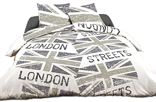 Parure 4 piècesdrap plat + drap-housse 140x190 ...