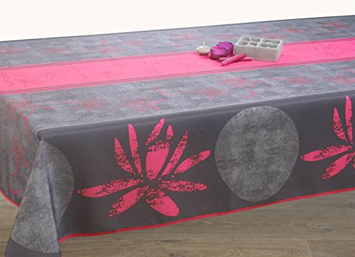 Nappe anti-taches Lotus fuchsia - taille : Carr...
