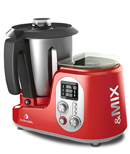 E.Zicom e.zichef & Mix Robot Cuiseur Multifonctions Rouge 37 x 32 x 19 cm 3760190142184 E.ZICOM