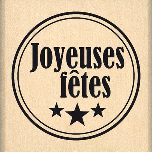 Fb213054 tampon scrapbooking joyeuse fête beige...