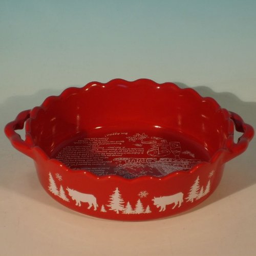 Plat rond 20 cm à matouille - tfa261 rouge