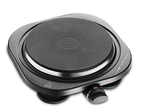 Techwood TPE-109 Plaque Electrique avec 1 Feu Noir
