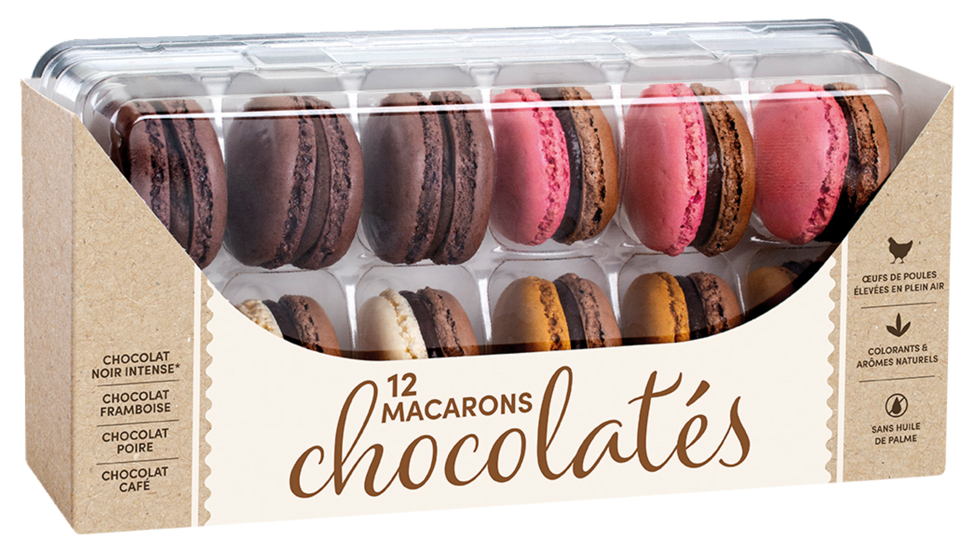  12 macarons chocolatés code EAN 3760197638321 